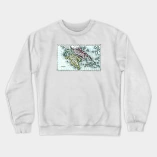 1835 Map of Greece Crewneck Sweatshirt